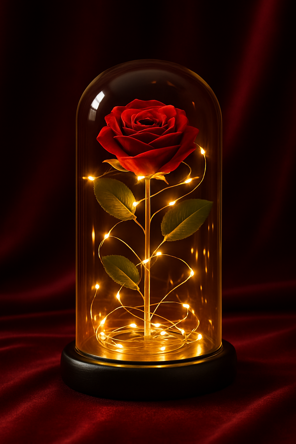 Eternal Rose – Romantic Glass Dome Flower with LED Light
